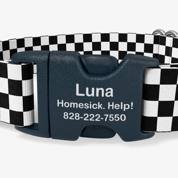 closeup of buckle personalization